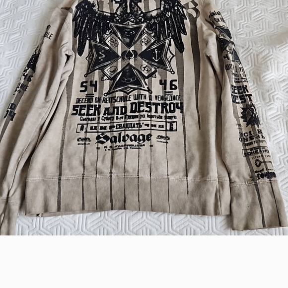 SALVAGE "SEEK AND DESTROY" ZIP UP JACKET Unisex. M - Picture 4 of 4